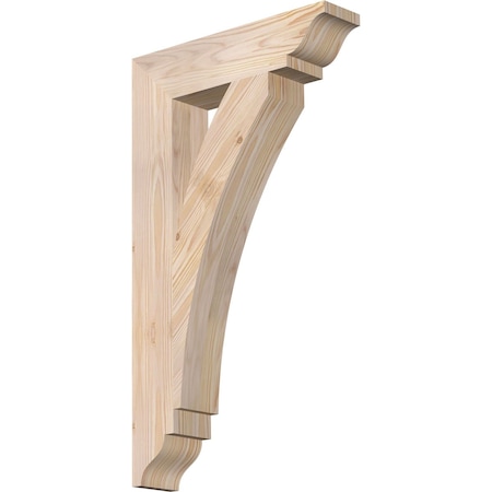 Ekena Millwork Thorton Traditional Smooth Bracket, Douglas Fir, 3 1/2"W x 16"D x 28"H BKT04X16X28THR01SDF